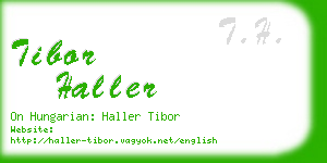 tibor haller business card